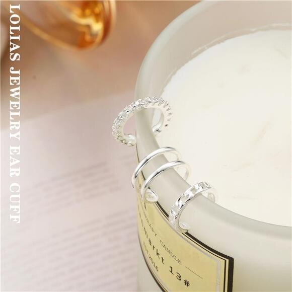 𝐄𝐚𝐫 𝐂𝐮𝐟𝐟 𝐄𝐚𝐫𝐫𝐢𝐧𝐠𝐬 for Women Non Piercing Gold Ear Cuffs 𝟏𝟒𝐊 - Picture 5 of 7